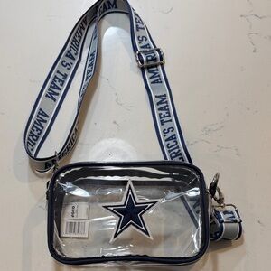 FOCO Dallas Cowboys clear crossbody bag.